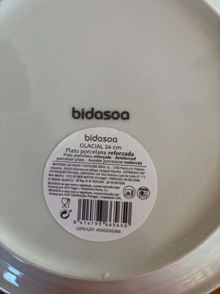 Platos llanos porcelana Bidasoa