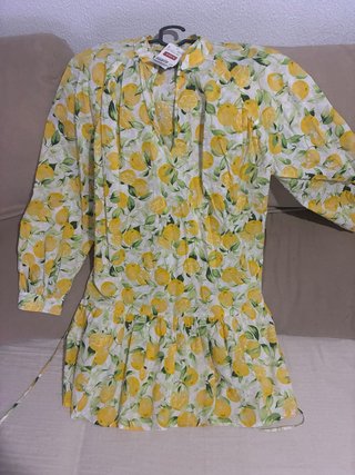Vestido H&M estampado limones