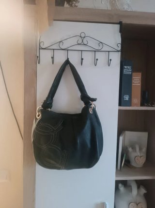 Bolso de piel Purificación García negro