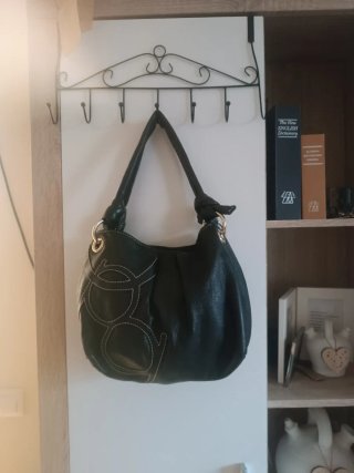Bolso de piel Purificación García negro