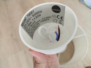 Lámpara de techo blanca