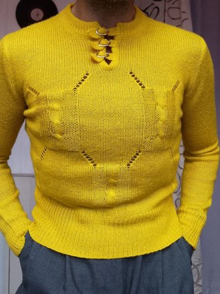 Maglione Best Company giallo MEDIUM VINTAGE Giallo