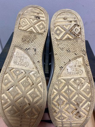 Converse negras de caña alta con plataforma