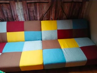Sofá Cama Patchwork Multicolor