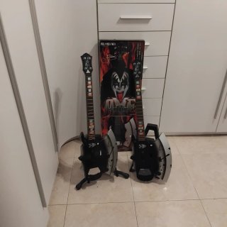 Bajo Hacha Kiss Guitar Hero PS2/PS3/Wii
