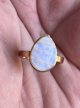 Anello Oro 18K con Pietra di Luna
