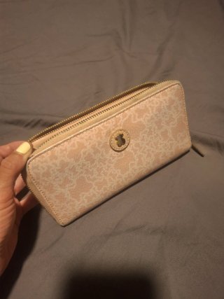 Tous Cartera Billetera Rosa y Blanca