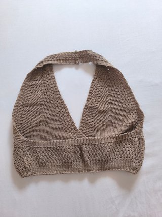 Top halter de crochet