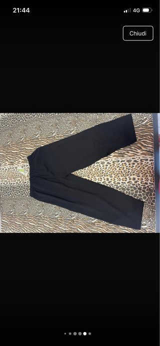 Pantaloni in cotone neri Vestibilita fino alla 52