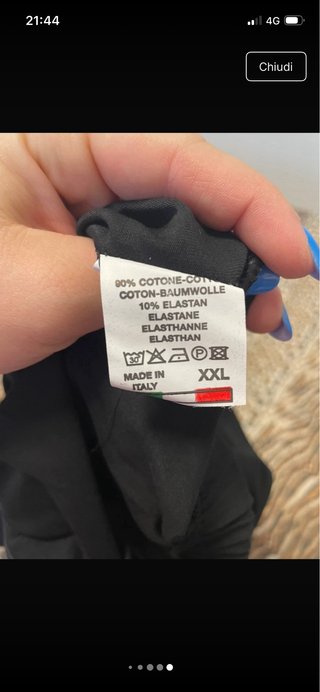Pantaloni in cotone neri Vestibilita fino alla 52