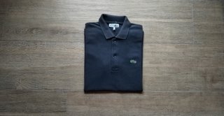 Polo Lacoste Negro Vintage Talla S