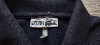 Polo Lacoste Negro Vintage Talla S