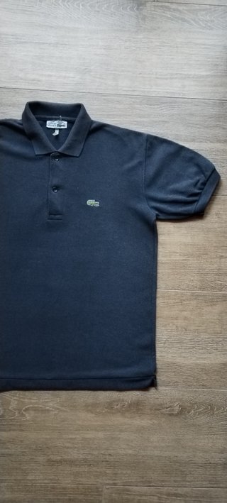 Polo Lacoste Negro Vintage Talla S