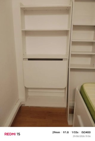 Armario blanco 3 puertas con cajones y cama nido