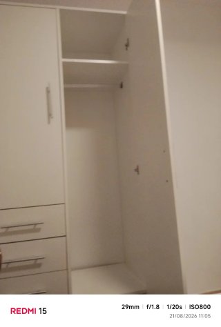 Armario blanco 3 puertas con cajones y cama nido