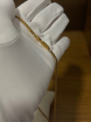 Cadena de plata chapado18K -60cm