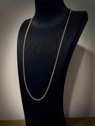 Cadena de plata chapado18K -60cm