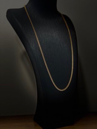 Cadena de plata chapado18K -60cm