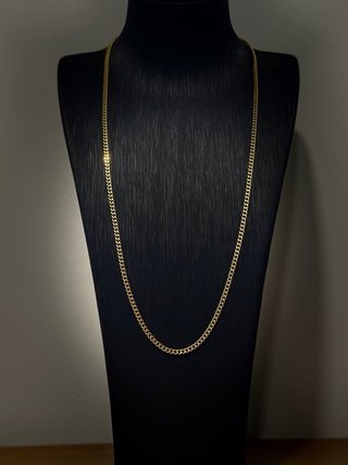 Cadena de plata chapado18K -60cm
