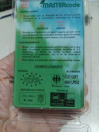 2 Mandos Puerta Garaje Mastercode Y PUJOL.