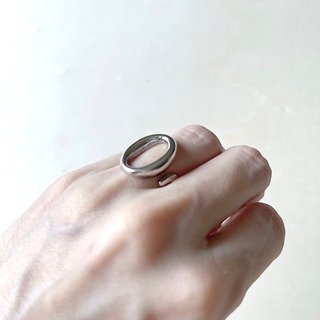Anillo ajustable ovalado plata 925