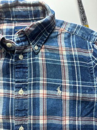 Camisa Ralph Lauren Vintage Cuadros Azul algodon