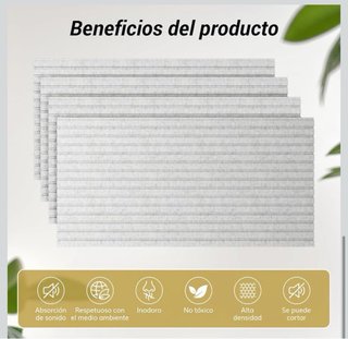 8 Paneles Acústicos Decorativos Gris