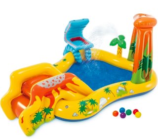 Piscina hinchable infantil con tobogán