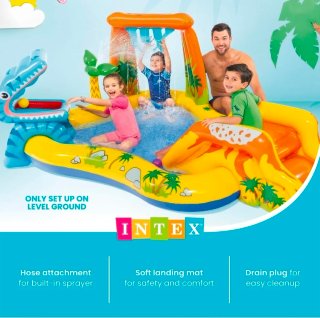 Piscina hinchable infantil con tobogán