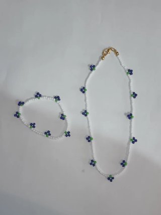 Conjunto Collar y Pulsera Flores