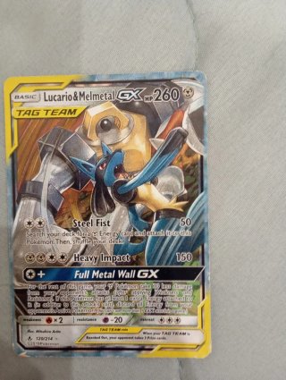 Carta Pokémon Lucario & Melmetal GX TAG TEAM