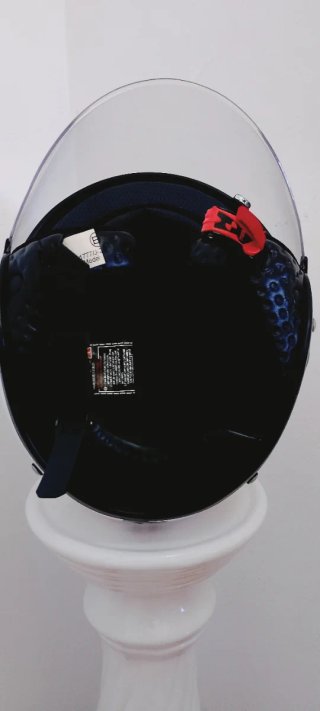 Casco de moto blanco LS2 con visera