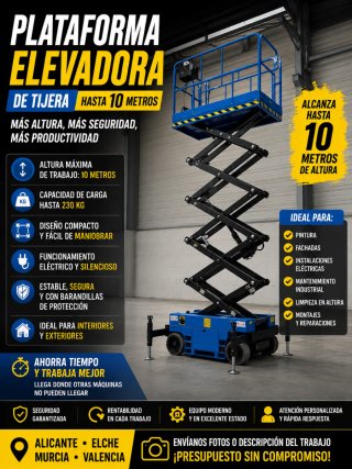 TRABAJOS EN ALTURA CON PLATAFORMA ELEVADORA