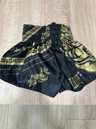 Pantalones Leone Muay Thai Negros y Dorados
