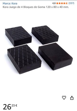 Juego 4 Bloques Goma Kora 120x80x40mm
