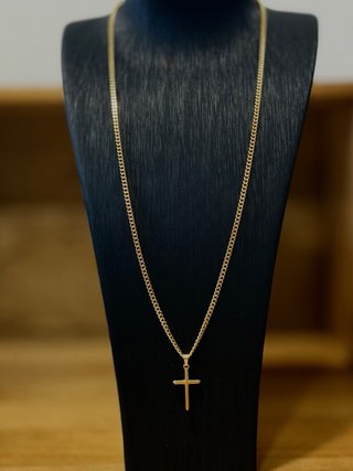 Cadena de plata chapada en Oro 18K