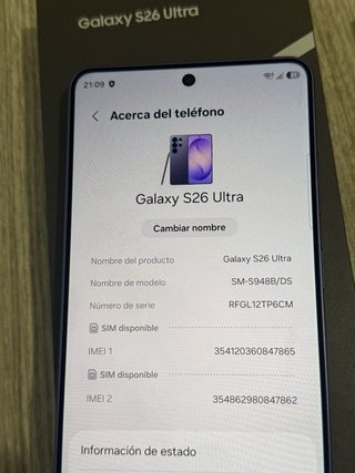 Samsung Galaxy S26 Ultra 1TB Morado (PVP 1800€)