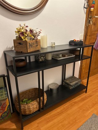 Mueble recibidor metal negro