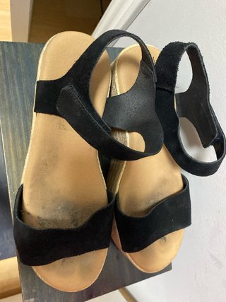 Sandalias negras con plataforma talla 37