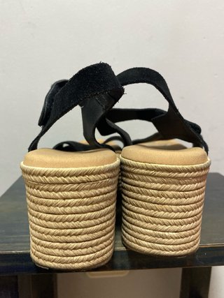 Sandalias negras con plataforma talla 37