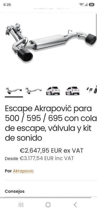 Abarth 595 2016 muy exclusivo