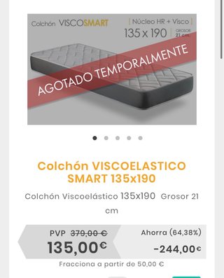Colchón VISCOSMART 135x190