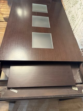 Mesa comedor extensible wengue 130-195cm
