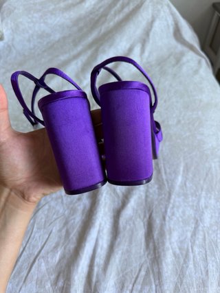 Sandalias Plataforma Zara Moradas Talla 40