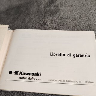 Livro de Manutenção/Garantia Kawasaki