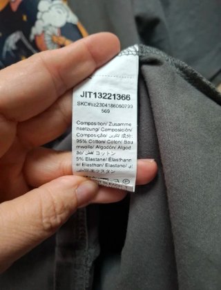 Camiseta gris manga corta oversize Shein L gráfico