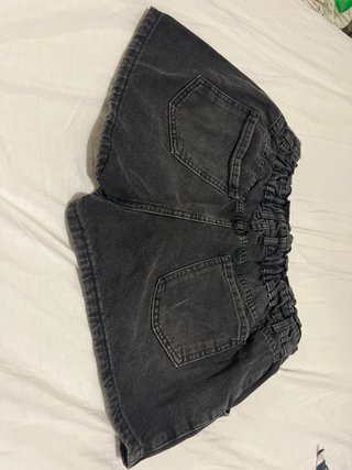 Shorts vaqueros negros Kiabi desgastados