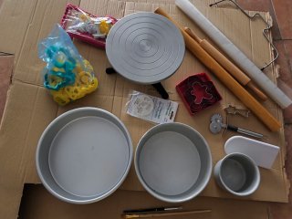 moldes para tartas y resto de materiales