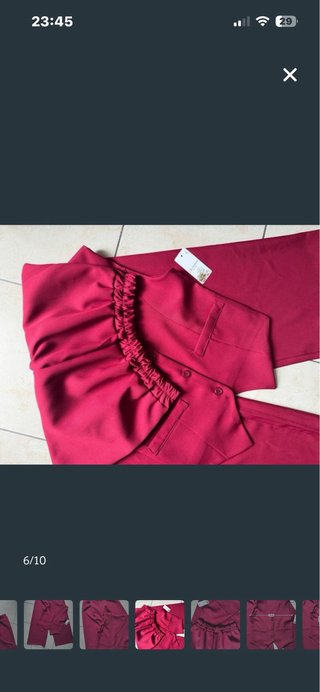 Conjunto chaleco y pantalón rojo