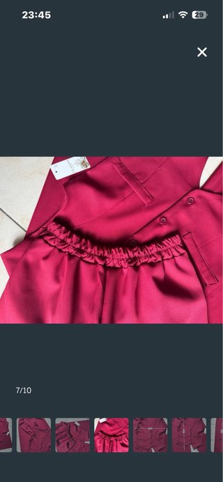 Conjunto chaleco y pantalón rojo